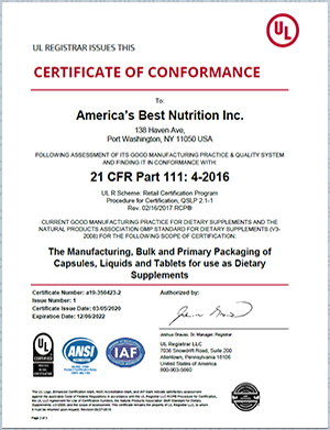 America's Best Nutrition Inc, Image